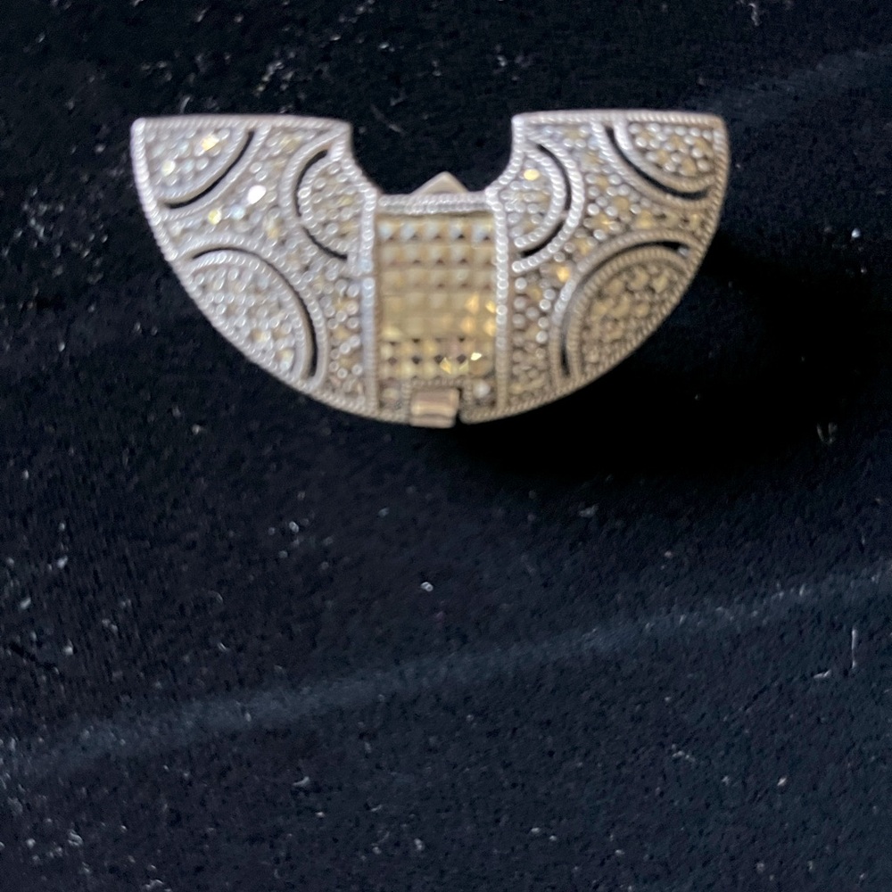 Marcasite Pin Silver Vintage